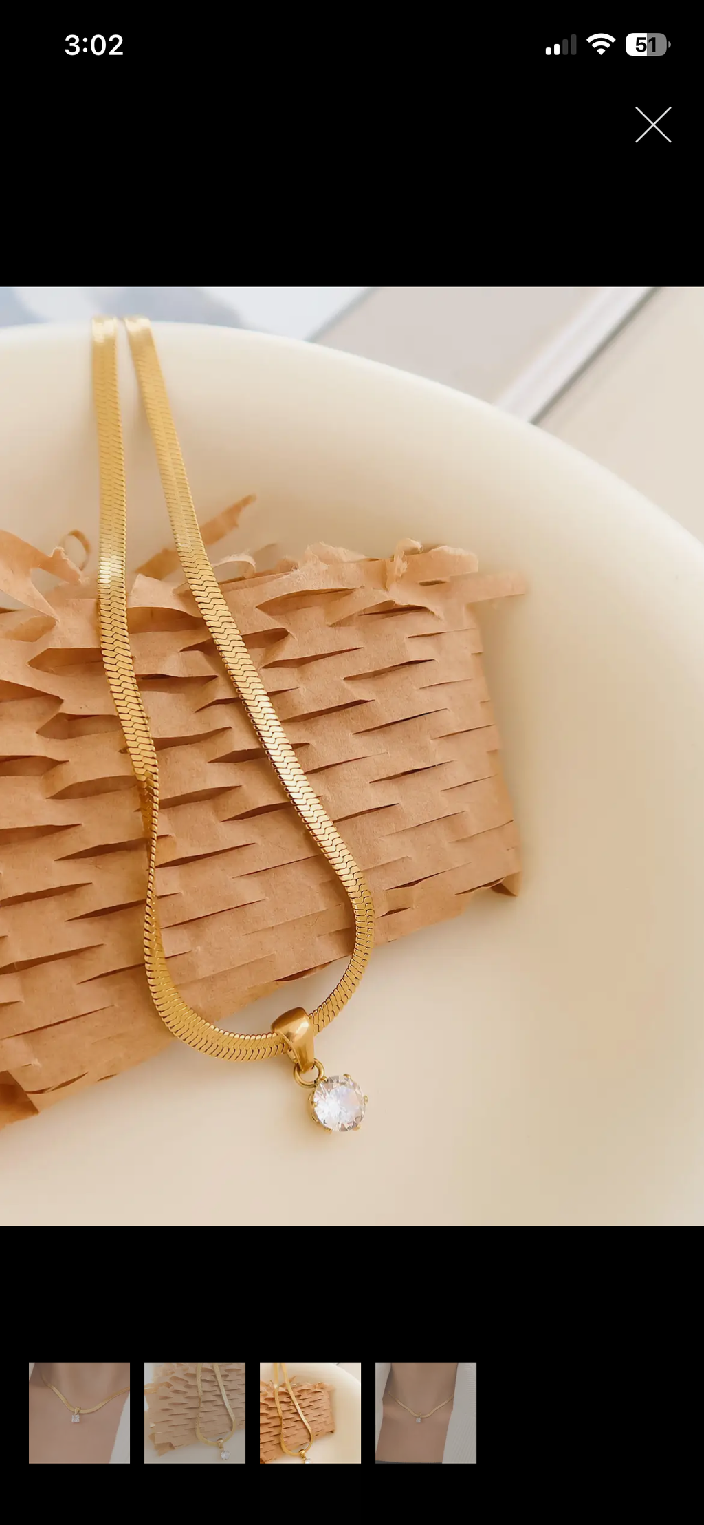 Snake Chain + Matching Bracelet 18k Gold + CZ Stone