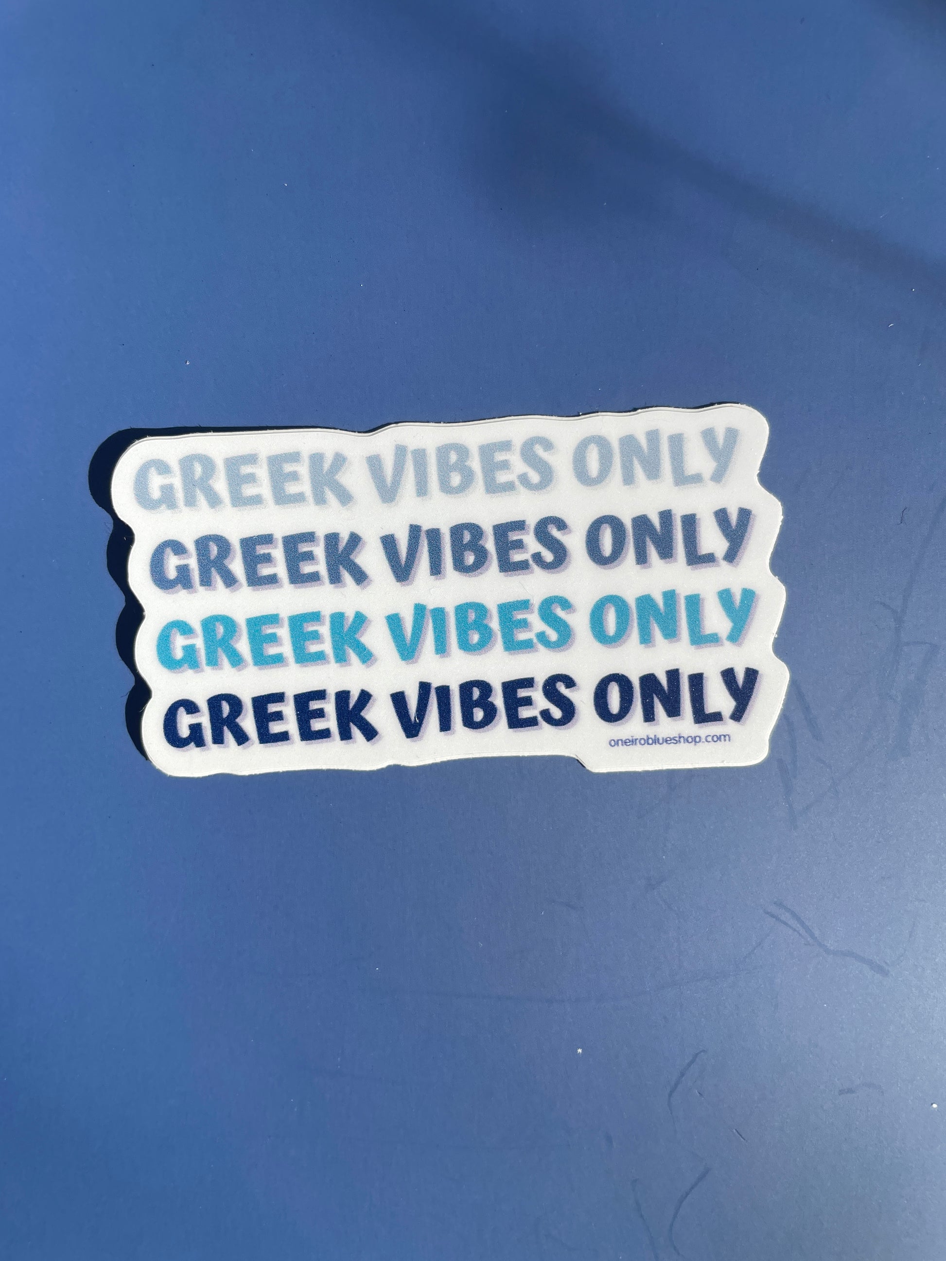 Greek Vibes Only Matte Vinyl Sticker 3inch