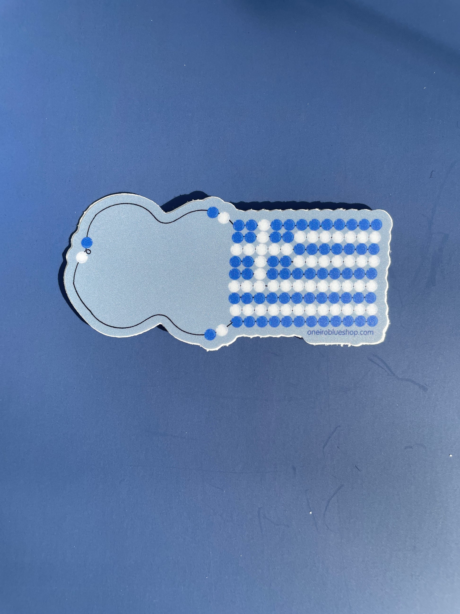 Beaded Greek Flag 3inch Matte Vinyl Sticker