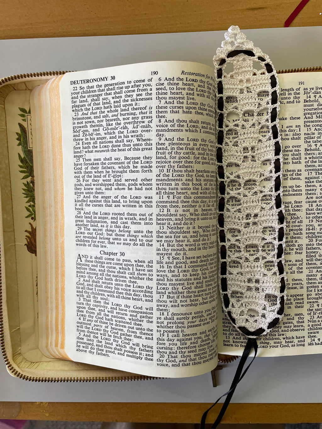 Vintage Inspired Crochet Cross Bookmark