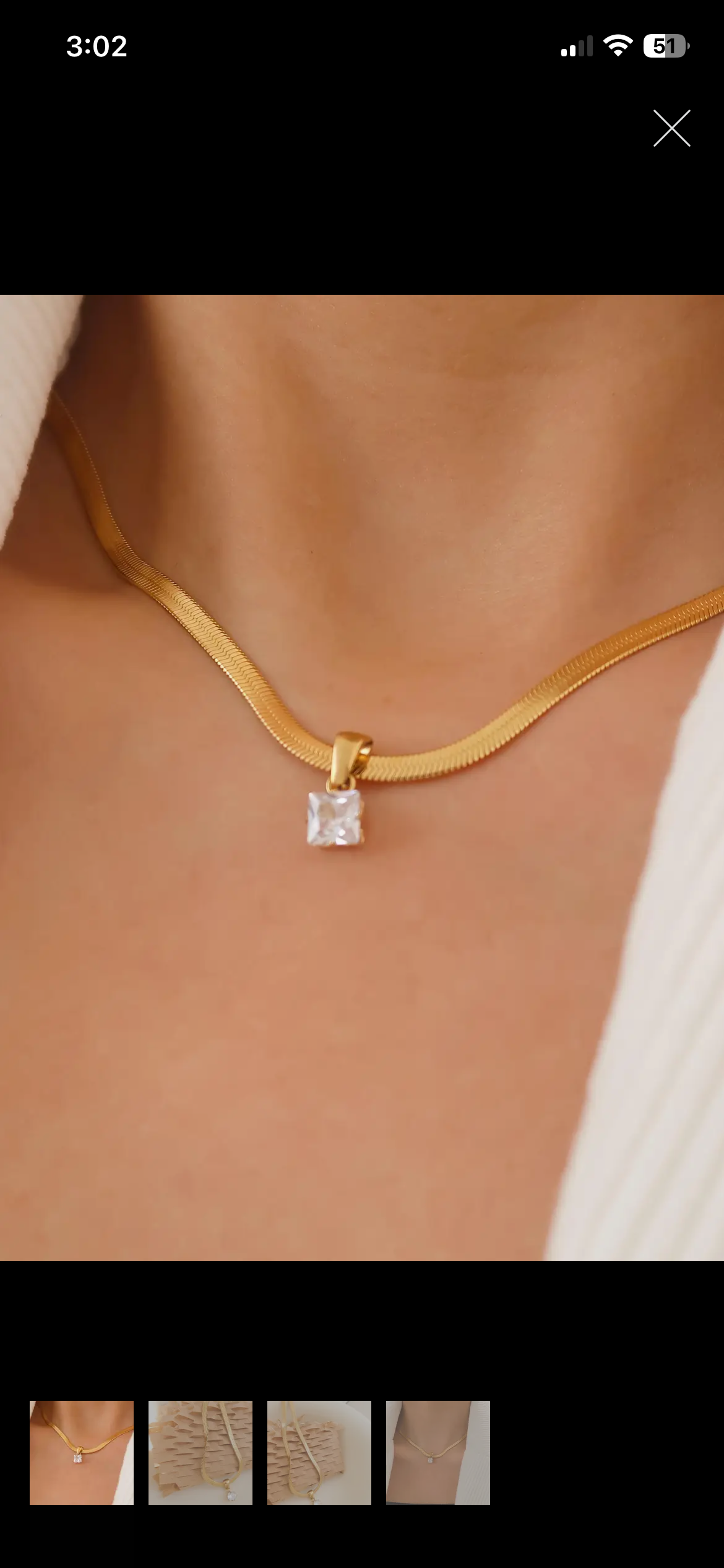 Snake Chain + Matching Bracelet 18k Gold + CZ Stone