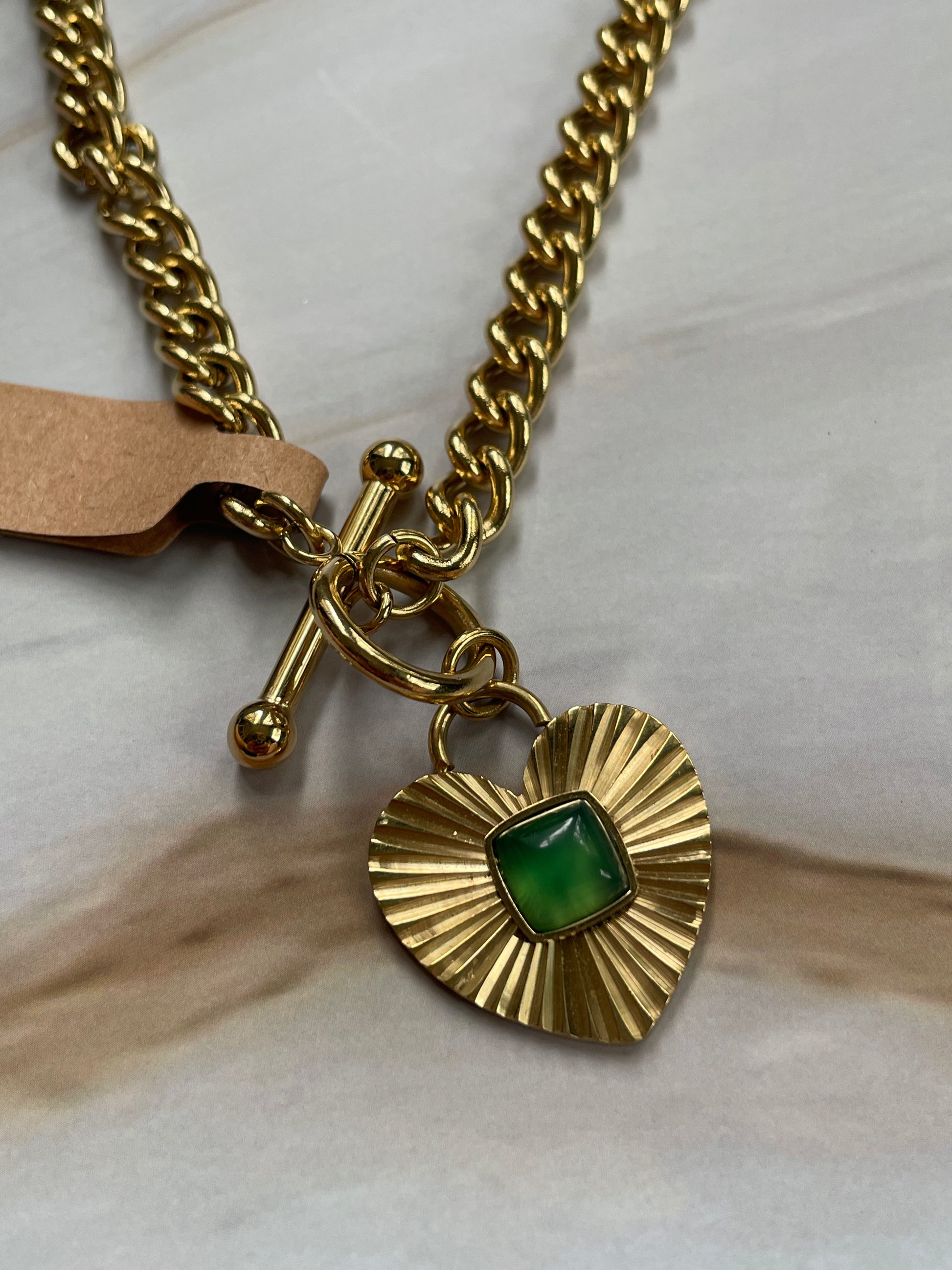 Green Heart Necklace