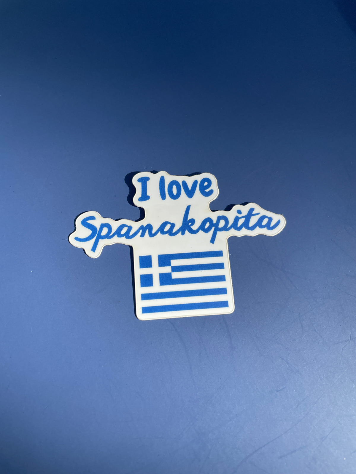 I Love Spanakopita 3 inch Matte Sticker