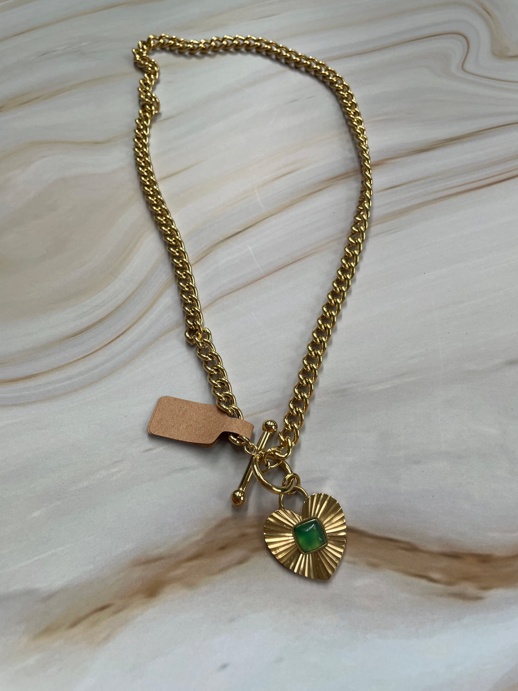 Green Heart Necklace