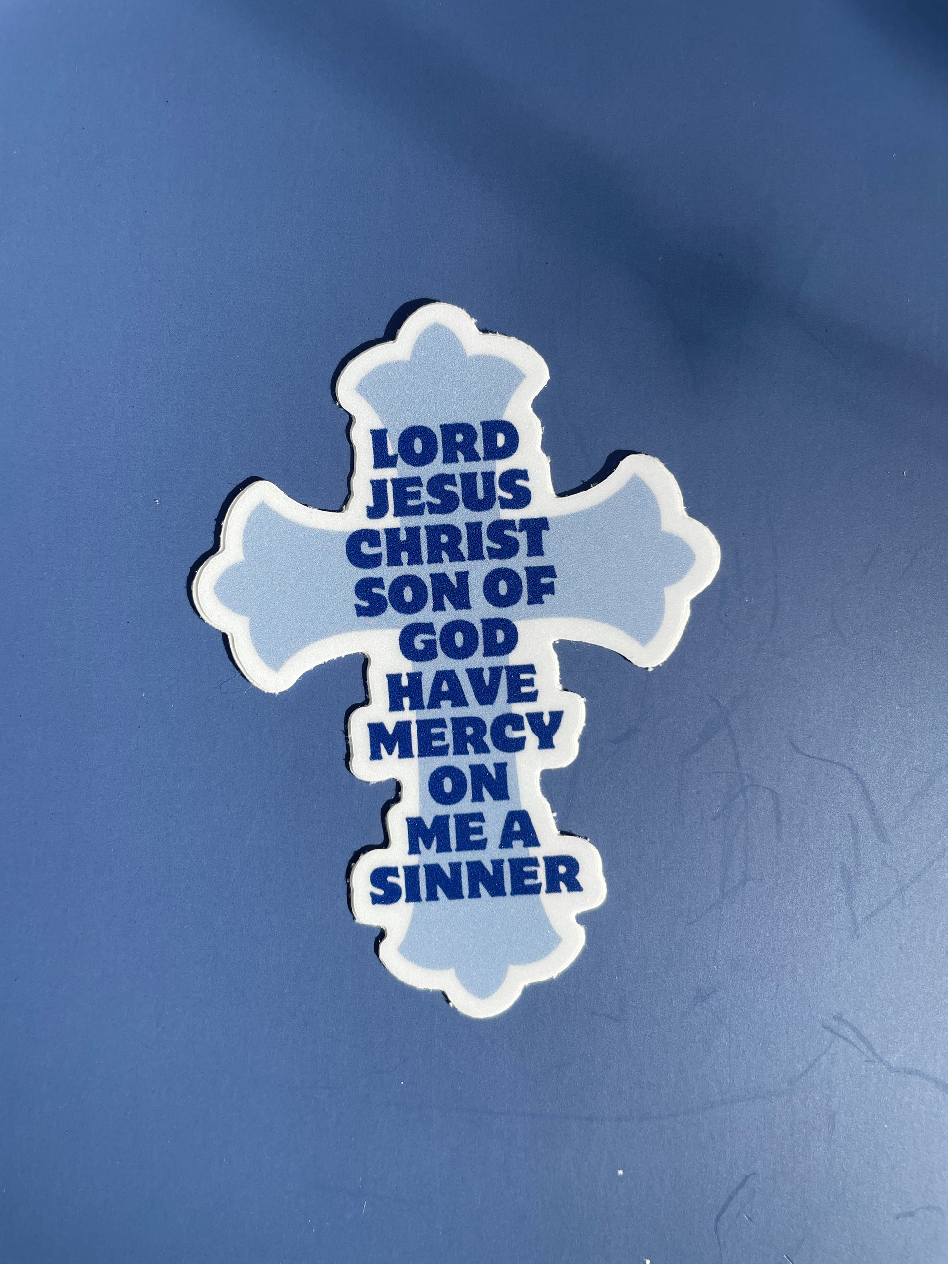 Jesus Prayer Cross 3inch Matte Vinyl Sticker