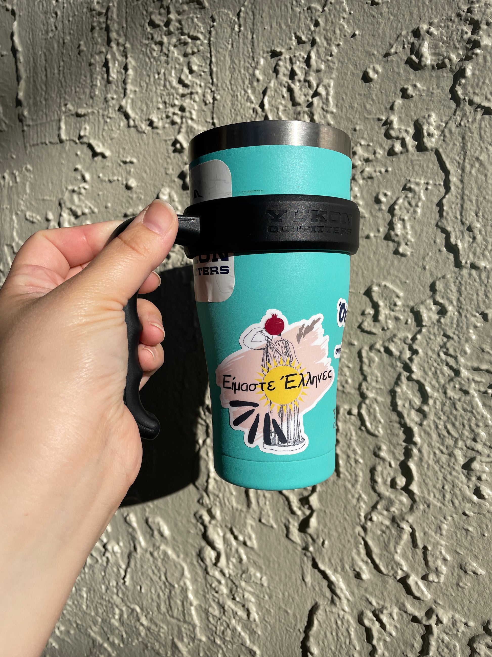 We Are Greek Custom Matte Vinyl Sticker W/ Pomegranate 3in