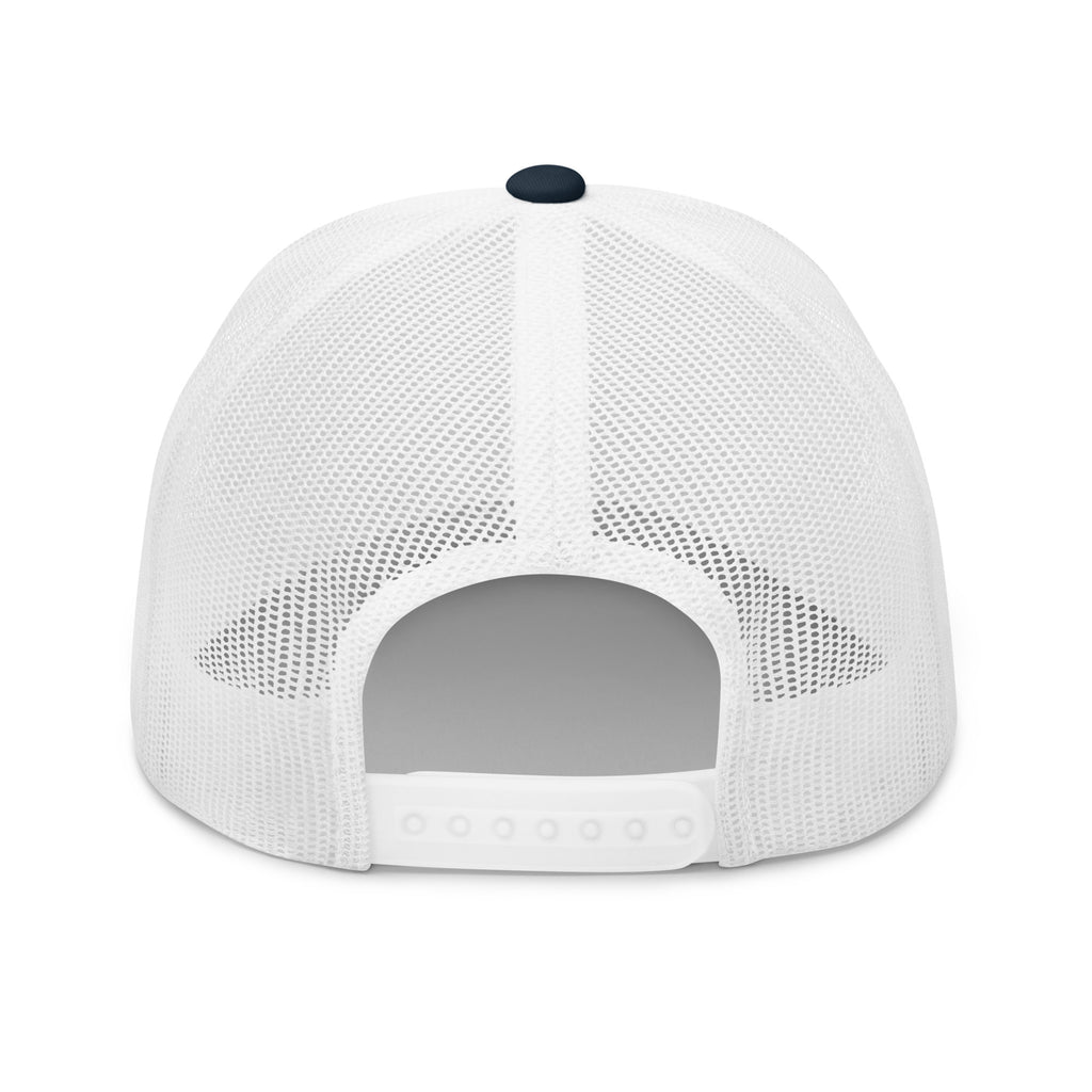 Greek Flag Decky Trucker Hat (Two Adjustable Straps)