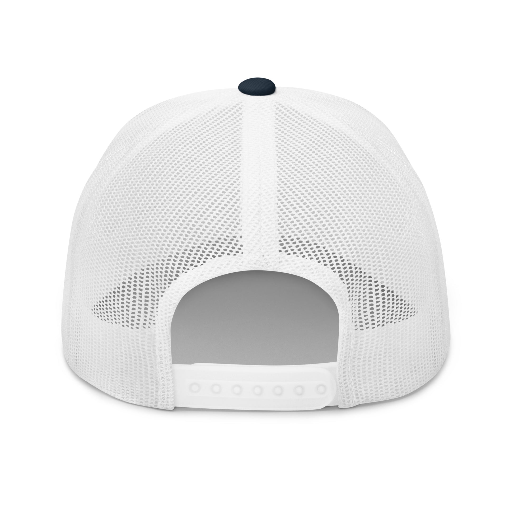 Greek Flag Decky Trucker Hat (Two Adjustable Straps)