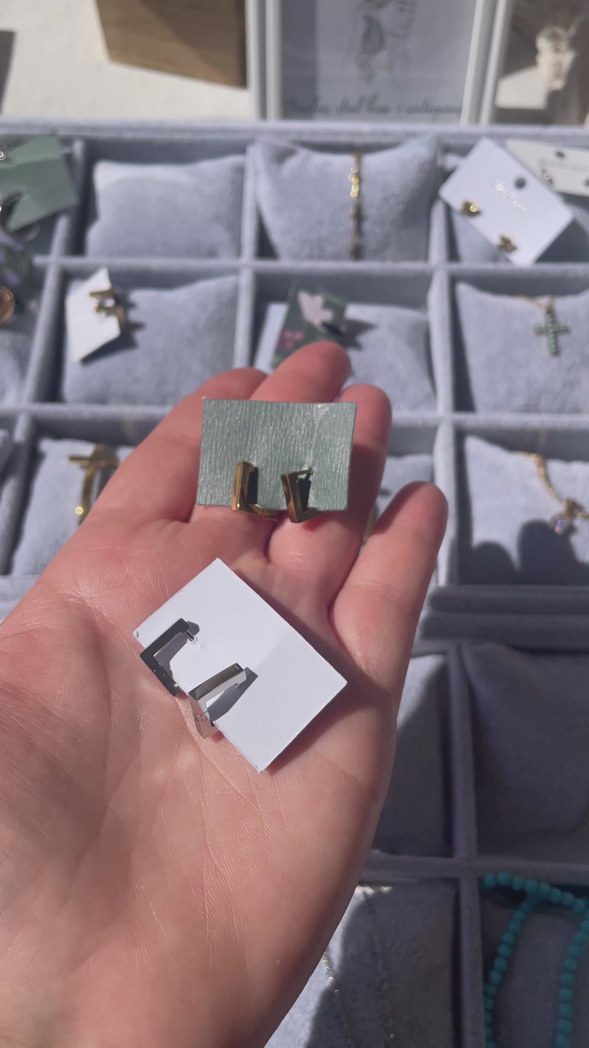 Square Stainless Steel Earrings
